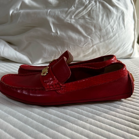 NWOT Cole Haan WMNS Shelby CH Logo II Firey Red Loafer Moccasins Shoes Sz 7.5 - Picture 2 of 11